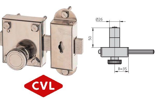 CERROJO SEGURIDAD SOBREPONER CVL 1978/1