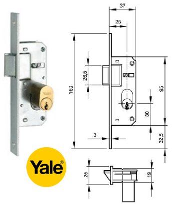 CERRADURA EMBUTIR YALE 67 E