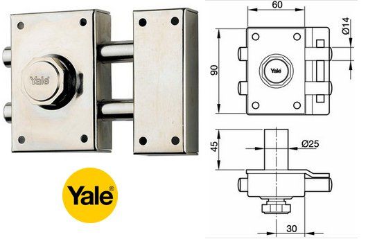 CERROJO SOBREPONER YALE 16HP