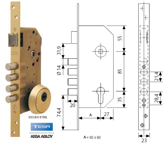 CERRADURA TESA R200B  FERRETERÍA OJOS DEL GUADIANA