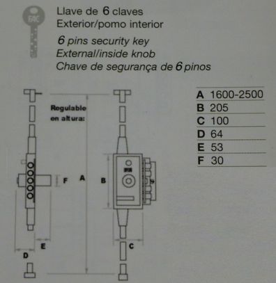 CERRADURA SOBREPONER MB86PP FAC