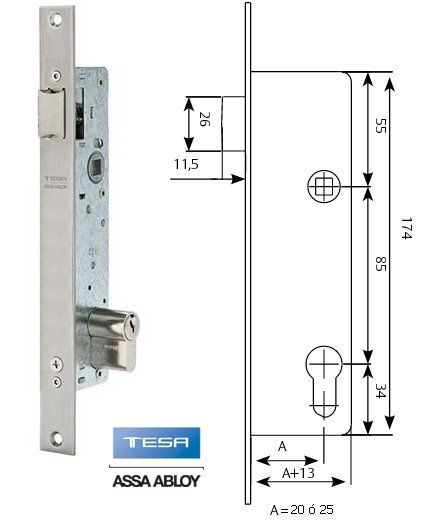 CERRADURA TESA 2219AI