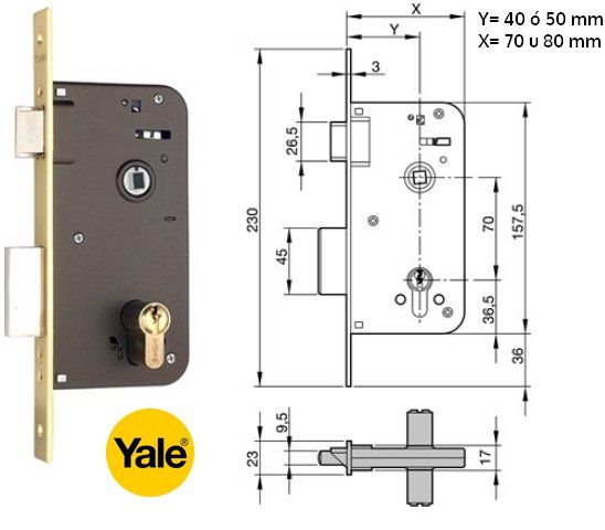 CERRADURA EMBUTIR YALE 700