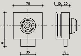 CERRADURA PUERTA VIDRIO BATIENTES CBM 02 2004