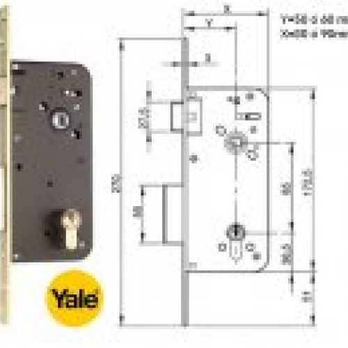 CERRADURA EMBUTIR YALE 800