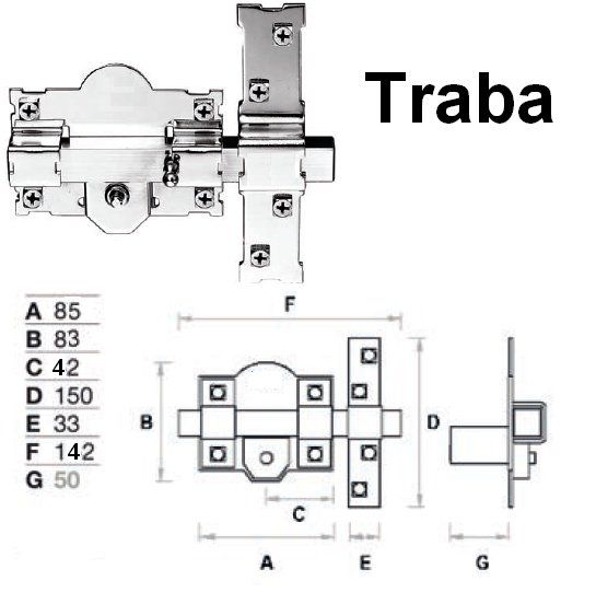 CERROJO TRABA 301R