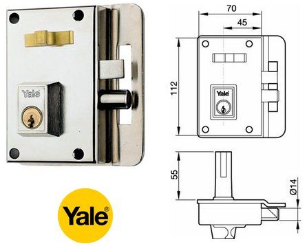 CERRADURA SEGURIDAD SOBREPONER YALE 10 70 NI