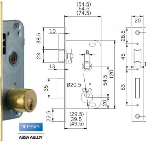 CERRADURA EMBUTIR TESA 2000HL