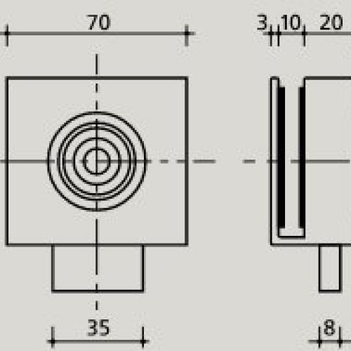 CERRADURA PUERTA VIDRIO BATIENTES CBM 02 2004