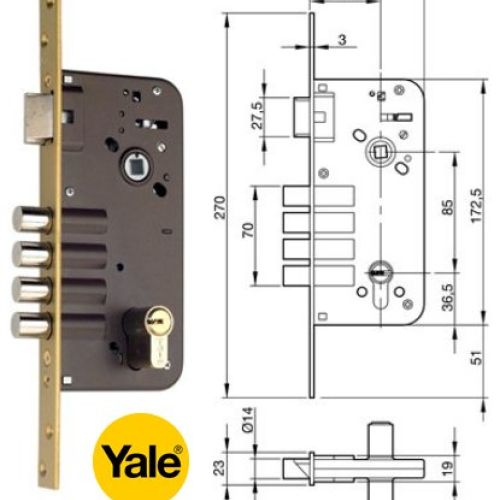 CERRADURA EMBUTIR SEGURIDAD YALE 8912