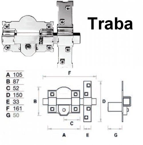 CERROJO TRABA 101R CERROJO TRABA 101R